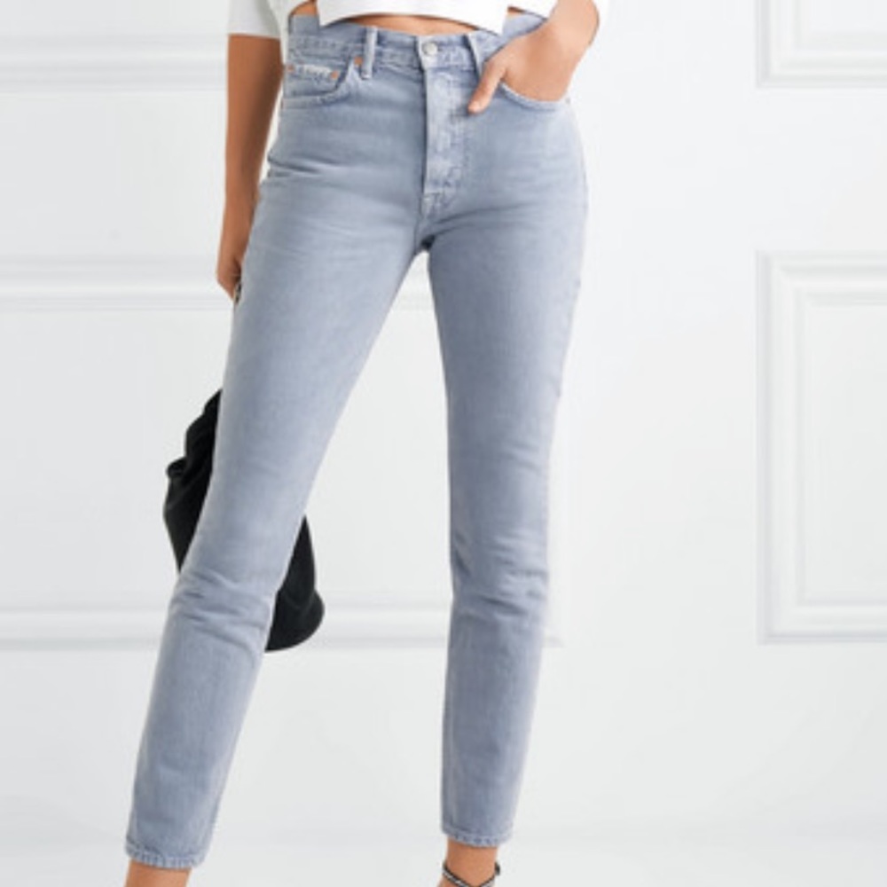 EUC GRLFRND Karolina Straight Leg Jean Periwinkle Blue 27